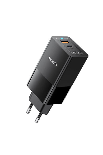 YC73 1 Adet 65W Type-C / 1 Adet 18W USB Çıkışlı Ekstra 1M Type-C to Type-C Kablolu GAN Hızlı Şarj Cihazı