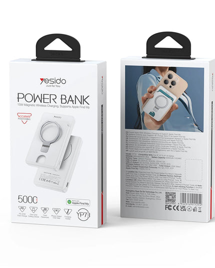 YP73 Konum Takip Özellikli 5.000 mAh Kablosuz Magsafe Powerbank 5