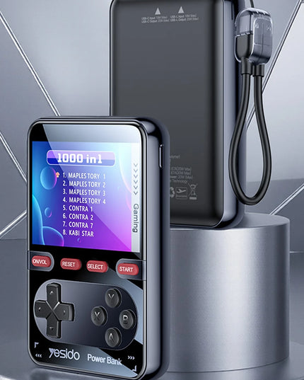 YP87 Dahili Retro Oyun Konsollu 10.000 mAh 2in1 20W PD Hızlı Şarj Powerbank 2