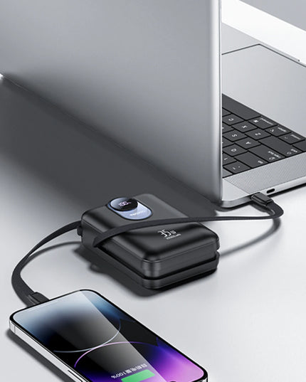 YP94 Dijital Göstergeli 20.000 mAh 35W Hızlı Şarj Destekli Çift Kablolu Powerbank 2