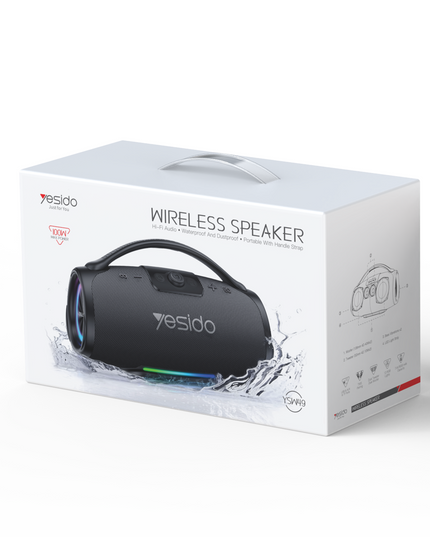 YSW49 120W RGB Işıklı Bluetooth 5.3 Destekli TWS Özellikli Taşınabilir Kablosuz Hoparlör 5