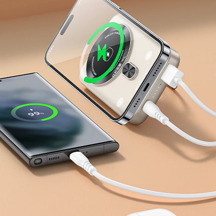 YP60 10.000 mAh 20W Type-C 18W USB ve 15W Kablosuz Şarj Çıkışlı PD Magsafe Powerbank 2