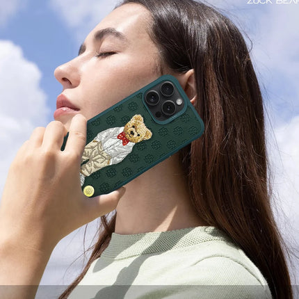 iPhone 15 Pro Paris Gentleman Kapak Kılıf - Kahverengi 4