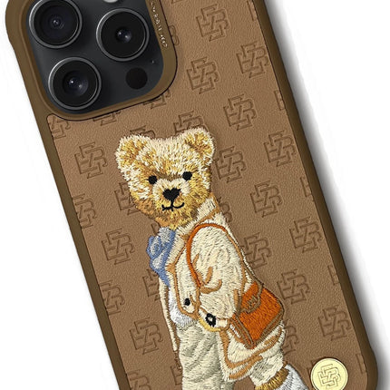 iPhone 15 Pro Paris Gentleman Kapak Kılıf - Kahverengi 3