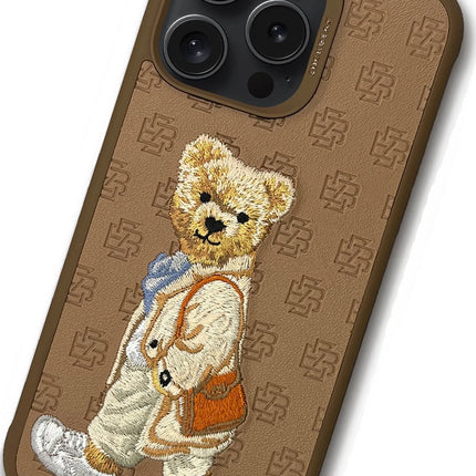 iPhone 15 Pro Paris Gentleman Kapak Kılıf - Kahverengi 2
