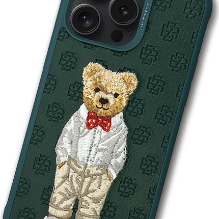 iPhone 15 Pro Paris Gentleman Kapak Kılıf - Yeşil 2