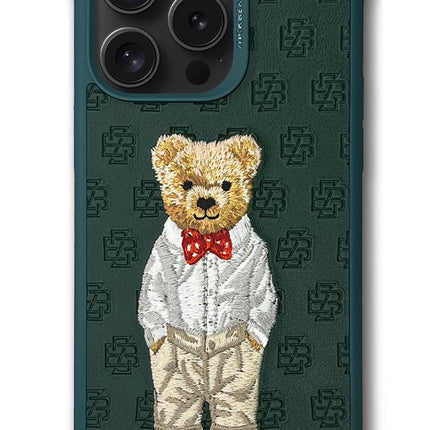 iPhone 15 Pro Paris Gentleman Kapak Kılıf - Yeşil