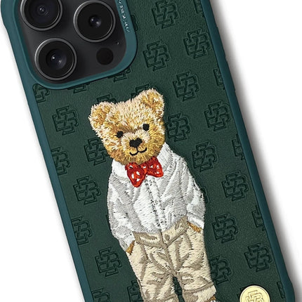 iPhone 15 Pro Paris Gentleman Kapak Kılıf - Yeşil 3