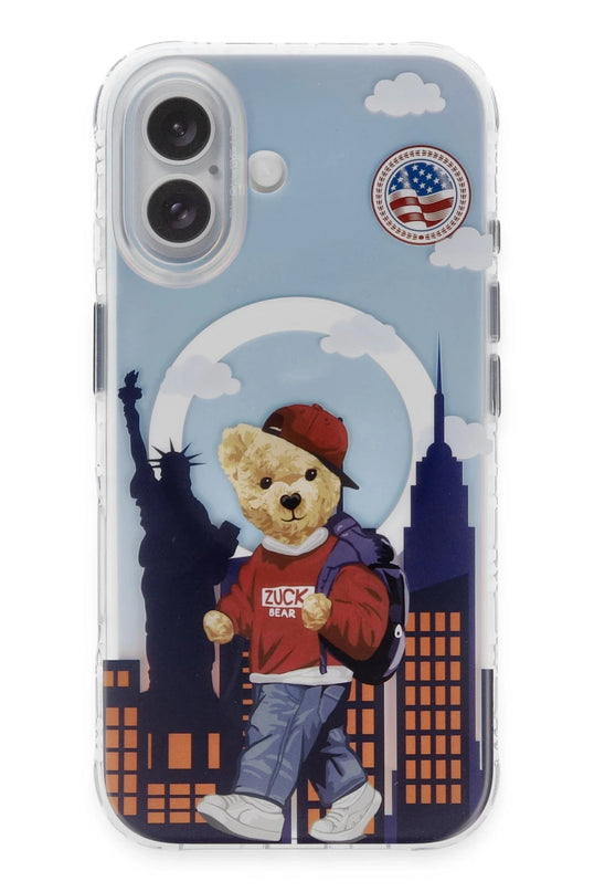 iPhone 16 Darnell Frosted Laser Magsafe Kapak Kılıf - Kırmızı 2