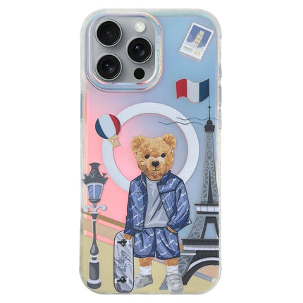 iPhone 16 Pro Darnell Frosted Laser Magsafe Kapak Kılıf - Turkuaz